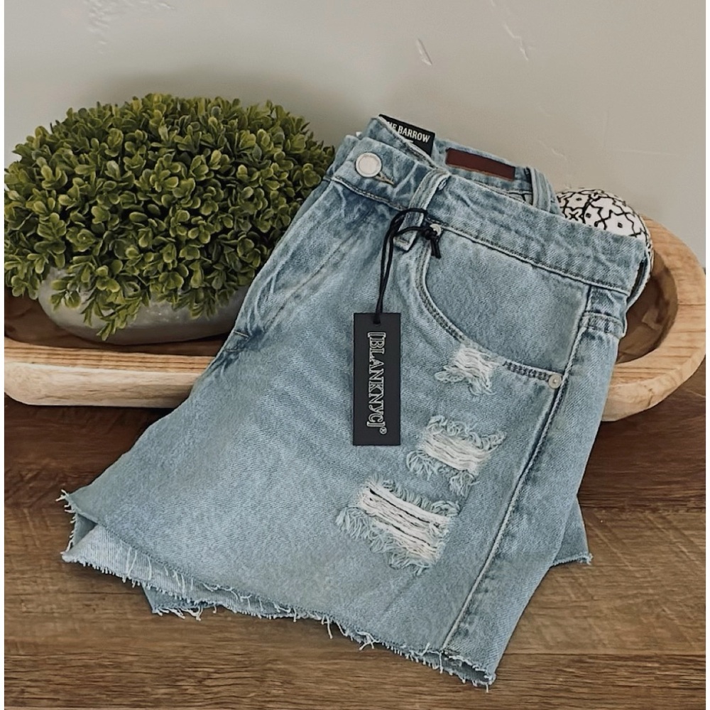 NWT BLANKNYC Barrow Vintage High-Rise Short Denim Distress...Sz 30